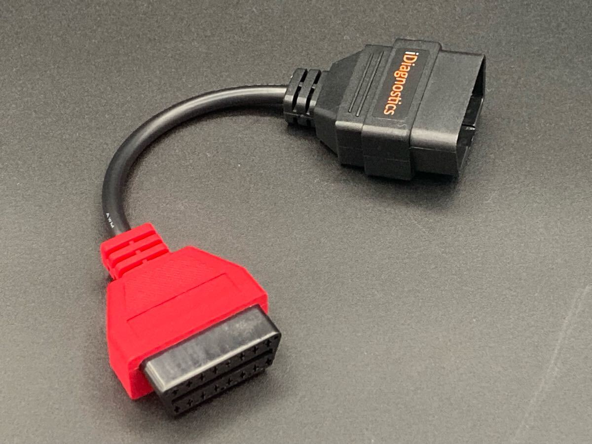 アルファロメオ フィアット診断機 multiecuscan(旧FiatECUScan)専用変換アダプターケーブル A2 - 赤 レッド ADAPTER CABLE 2 (red)拍卖