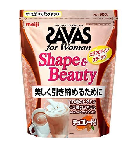 ザバス(SAVAS) シェイプ&ビューティ チョコレート風味 900g 明治拍卖
