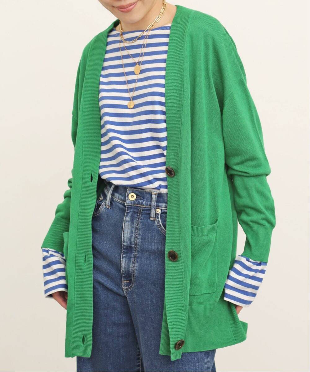 新品同様・完売★L'Appartement Oversize Linen Cardigan グリーン 25300円★アパルトモン拍卖