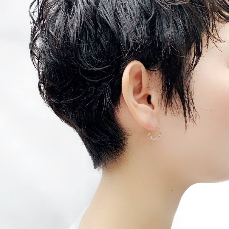 新品同様★KAORU ピアス ミモザ Sサイズ シルバー アトリエカオル★KAORUケースあり拍卖