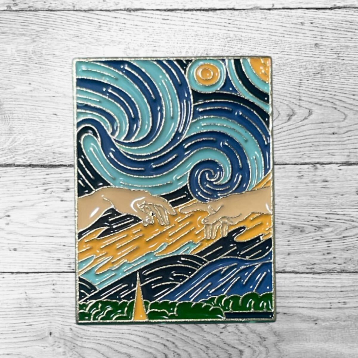 407 ピンバッジ ブローチピン ゴッホ 星月夜 パロディー 映画 ET ピンズ拍卖