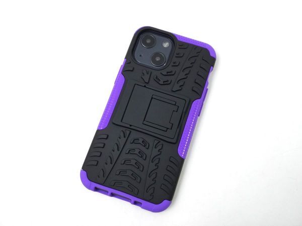 iPhone 13 mini用 スタンド カバー 耐衝撃ケース パープル 送料無料拍卖