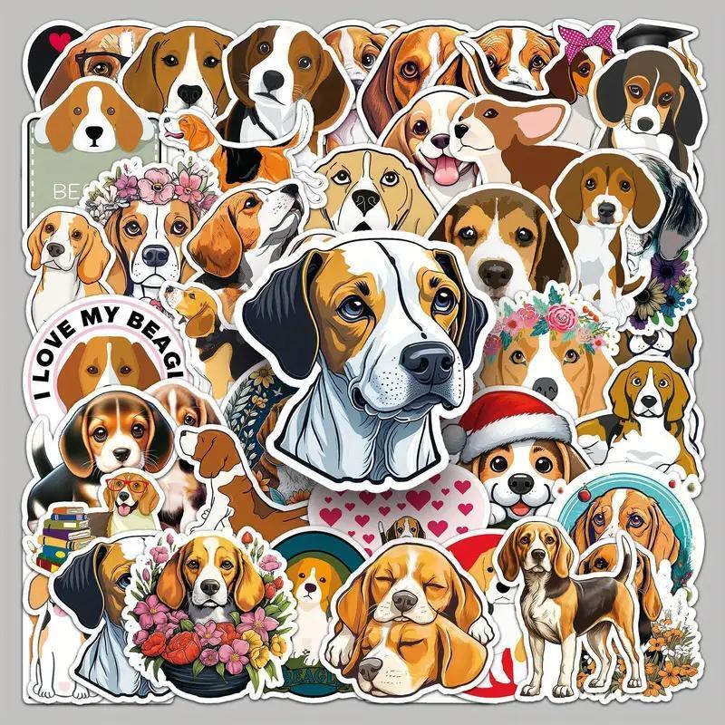 ☆ビーグル犬ステッカー かわいい漫画の動物のグラフィティステッカー 50枚 スマホ・楽器・文具・水筒等に! K拍卖
