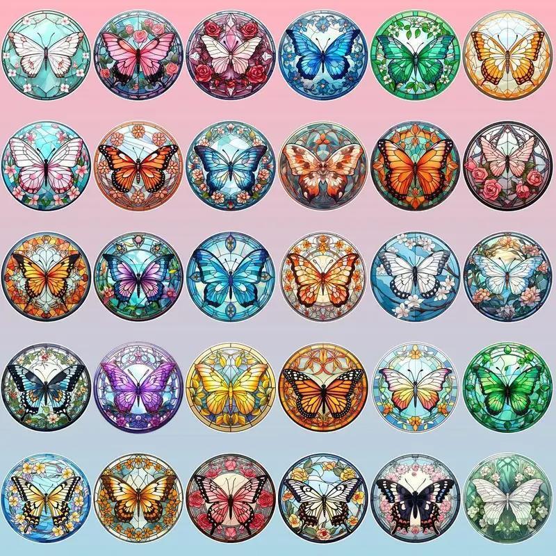 ◆蝶・バタフライステッカー 55枚 PVCステッカー ☆スマホ・パソコン・楽器・スーツケース・スノーボード等に! F拍卖