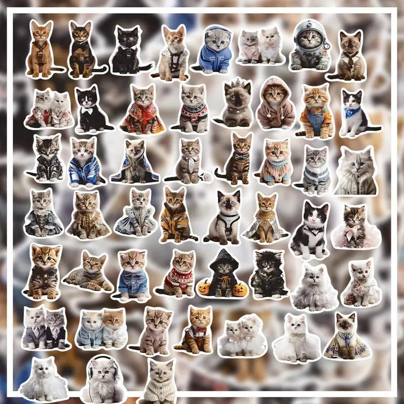 ☆クリエイティブな子猫ステッカー 50枚 スマホ・文具・楽器・スーツケース等に! G拍卖