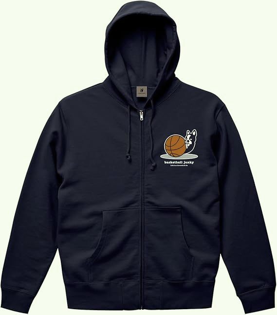 ★バスケットボール ジャンキー ひょっこりパンディアーニスウェットZIPパーカー ネイビー XL スウェット パーカー フーディー コットン拍卖