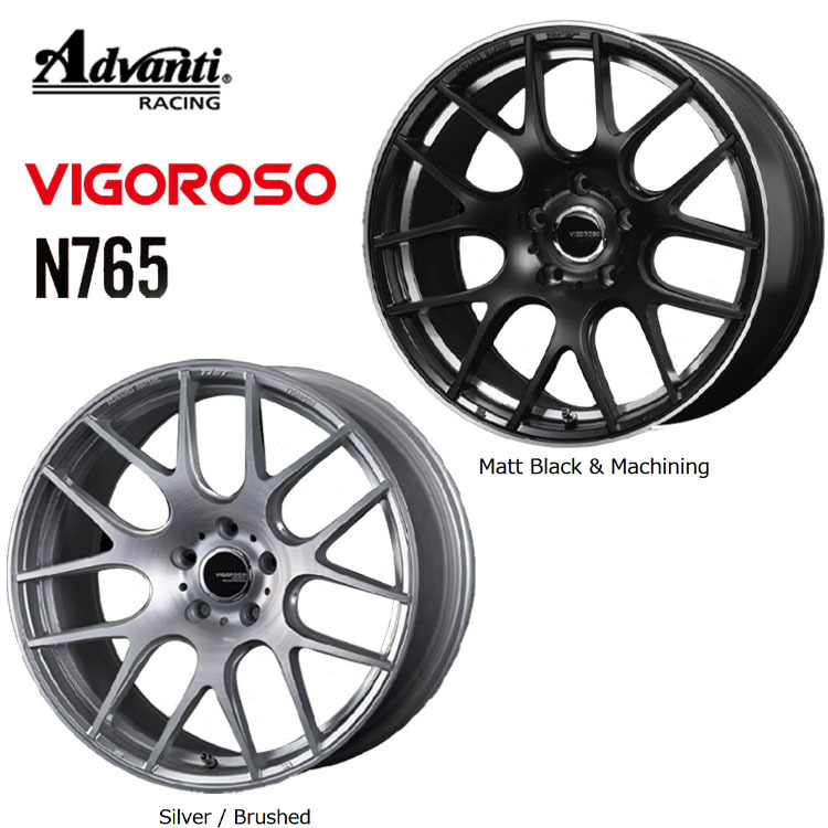 送料無料 アドヴァンティレーシング Advanti RACING VIGOROSO N765 9.5J-18 +38 5H-120 (18インチ) 5H120 9.5J+38【1本単品 新品】拍卖