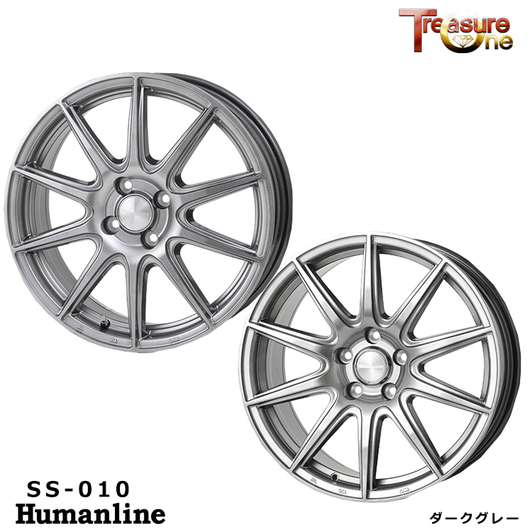 送料無料 トレジャーワン TreasureOne Humanline SS-010 6.5J-16 +38 5H-114.3 (16インチ) 5H114.3 6.5J+38【2本セット 新品】拍卖