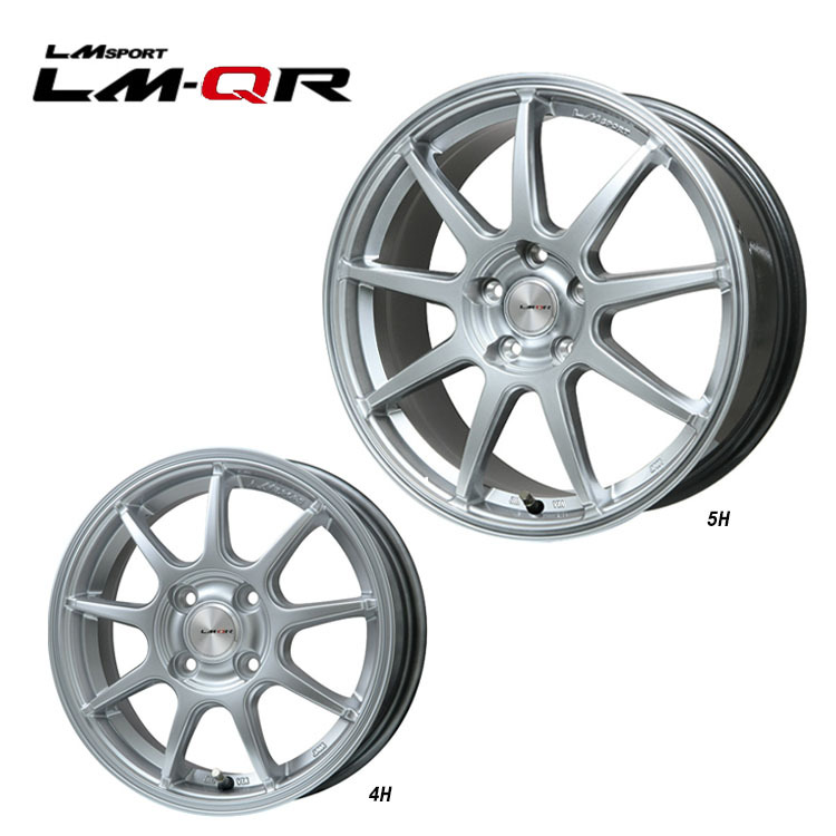 送料無料 レアマイスター Lehrmeister LM SPORT LM-QR 6.5J-16 +43 4H-100 (16インチ) 4H100 6.5J+43【4本セット 新品】拍卖