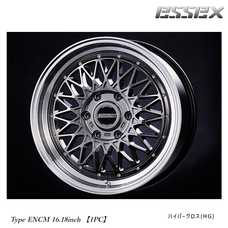 送料無料 エセックス ESSEX Type ENCM 18 【1PC】 7.5J-18 +42 6H-139.7 (18インチ) 6H139.7 7.5J+42【1本単品 新品】拍卖