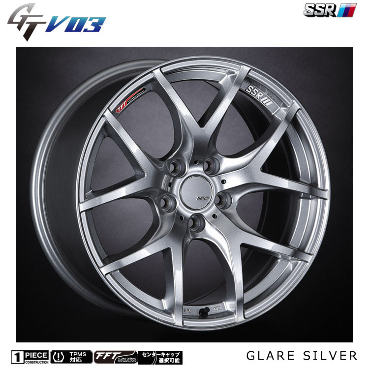 送料無料 SSR SSR GTV 03 7J-17 +50 5H-100 (17インチ) 5H100 7J+50【2本セット 新品】拍卖