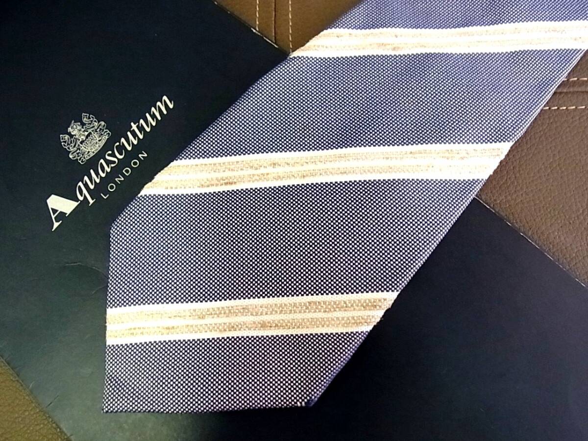 ●5-3620●在庫処分SALE●アクアスキュータム【Aquascutum】【ストライプ 柄】ネクタイ拍卖