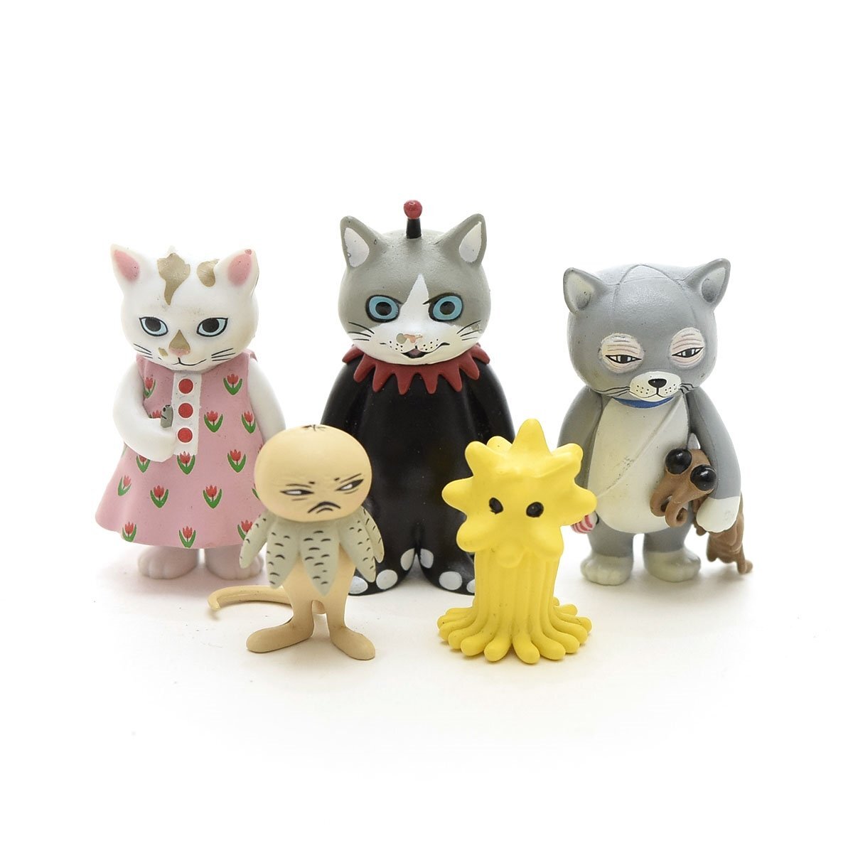 ★545883 ヒグチユウコ フィギュアマスコット 4種セット こはる GUSTAVEくんA ニャンコとアノマロ ツチグリぼうやとテアシオカヒトデ拍卖