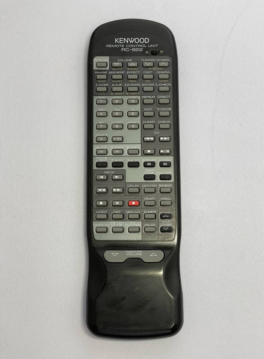 【中古・超希少/動作確認済】★KENWOOD/ケンウッド:オーディオ用リモコン(RC-922)★拍卖