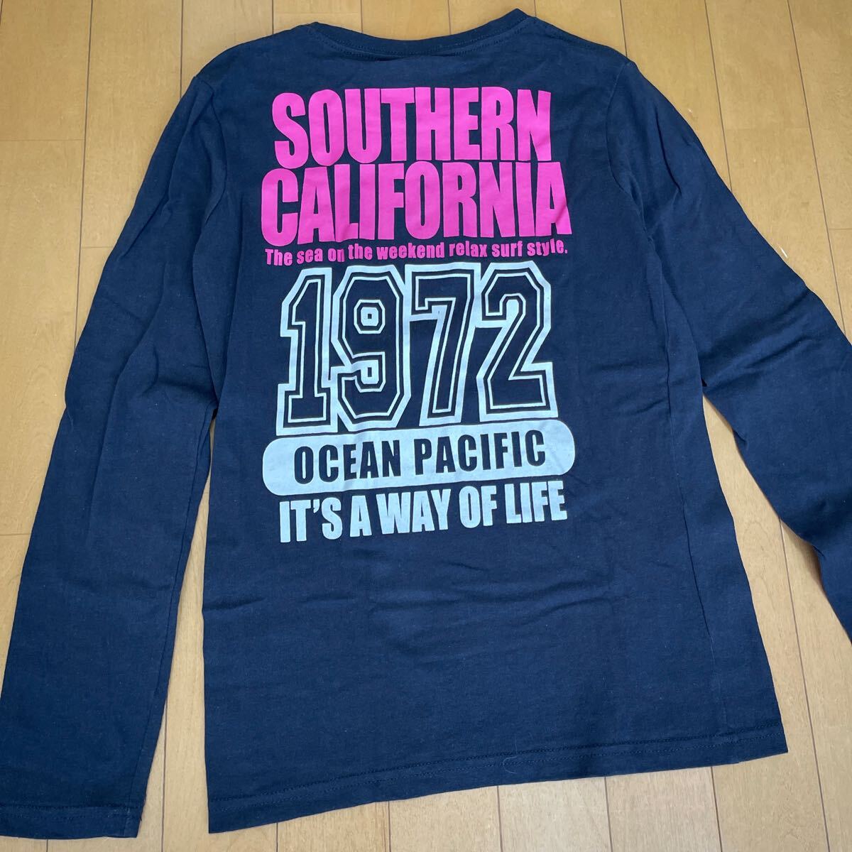 ロンT 長袖Tシャツ L OP Ocean Pacific 紺拍卖