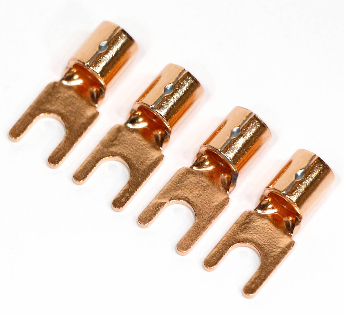 ネコポス無料!McIntosh MC240 MC275 MC2505 MC2105 非メッキ OFC 高純度無酸素銅 Yラグ端子 4個set 5.5Y-3.5拍卖