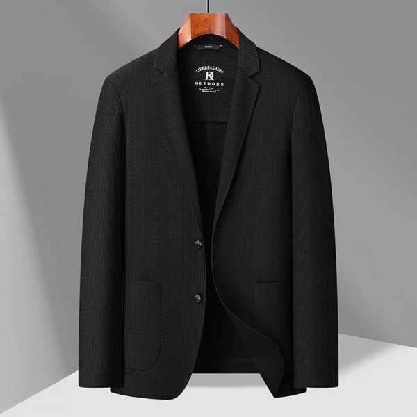 新品★未使用 テーラードジャケット サマージャケットメンズファション 春夏服 涼しい ストレッチ スーツ【6016】クロ 3XL拍卖