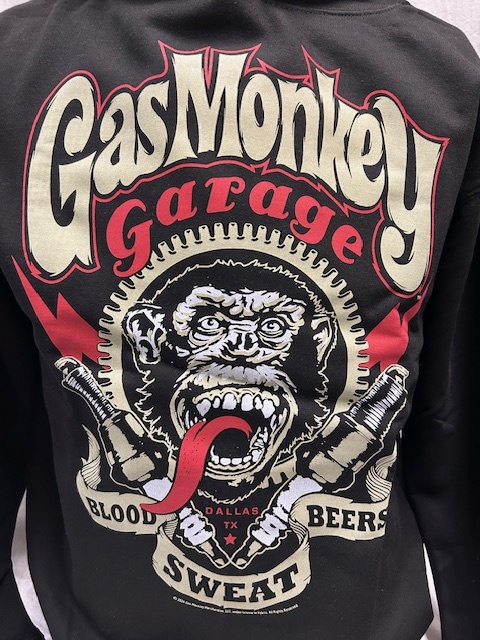 GasMonkey garage フーディー パーカ Mサイズ 男女兼用 ブラック ガスモンキーガレージ ホットロッド ローライダー チョッパー ハーレー拍卖