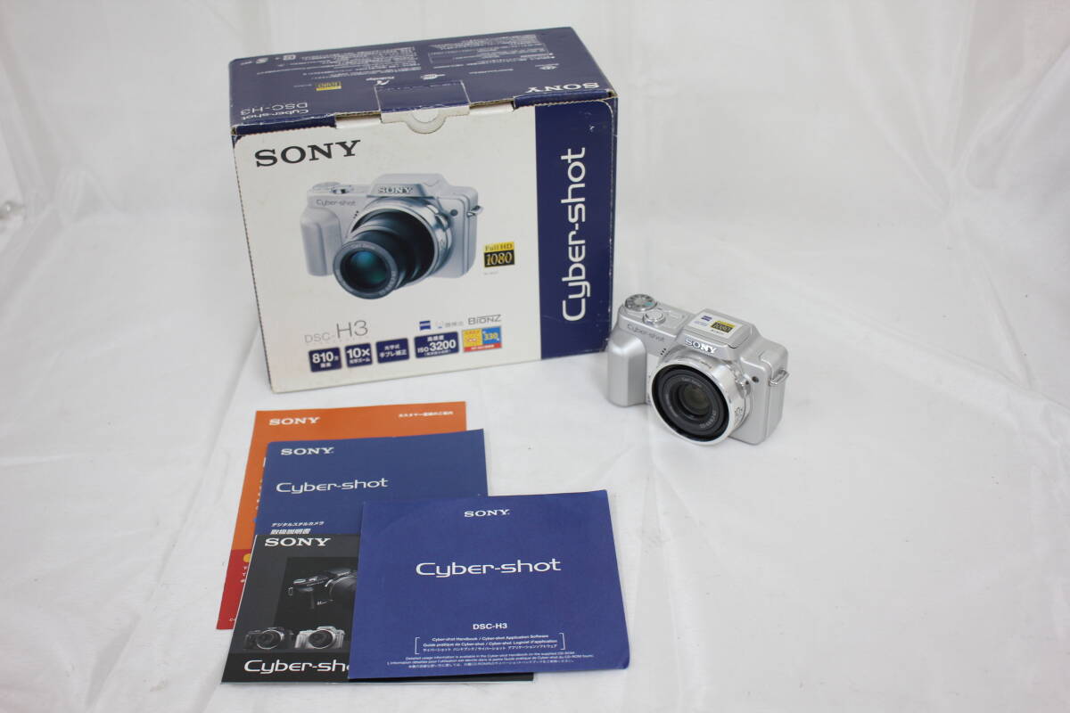 【美品 返品保証】 【元箱付き】ソニー SONY Cyber-shot DSC-H3 10x コンパクトデジタルカメラ e413拍卖