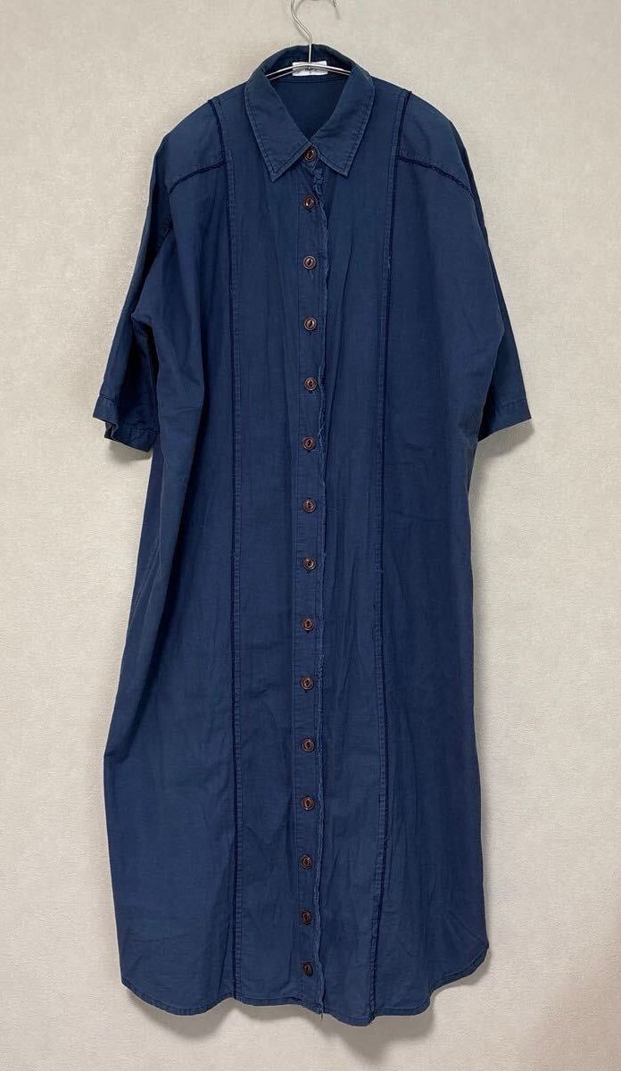 HOPE シャツワンピース 七分丈 フリーサイズ拍卖