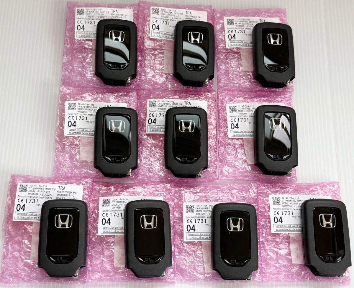 10個セット 新品 未使用品 純正 HONDA ホンダ スマートキー ホンダ 4ボタン T6A-Y12 キーレス CY-KH94H3BJ拍卖