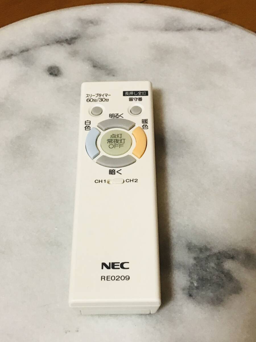 ★NEC 照明器具用リモコン LEDシーリングライト用 RE0209★即決★拍卖