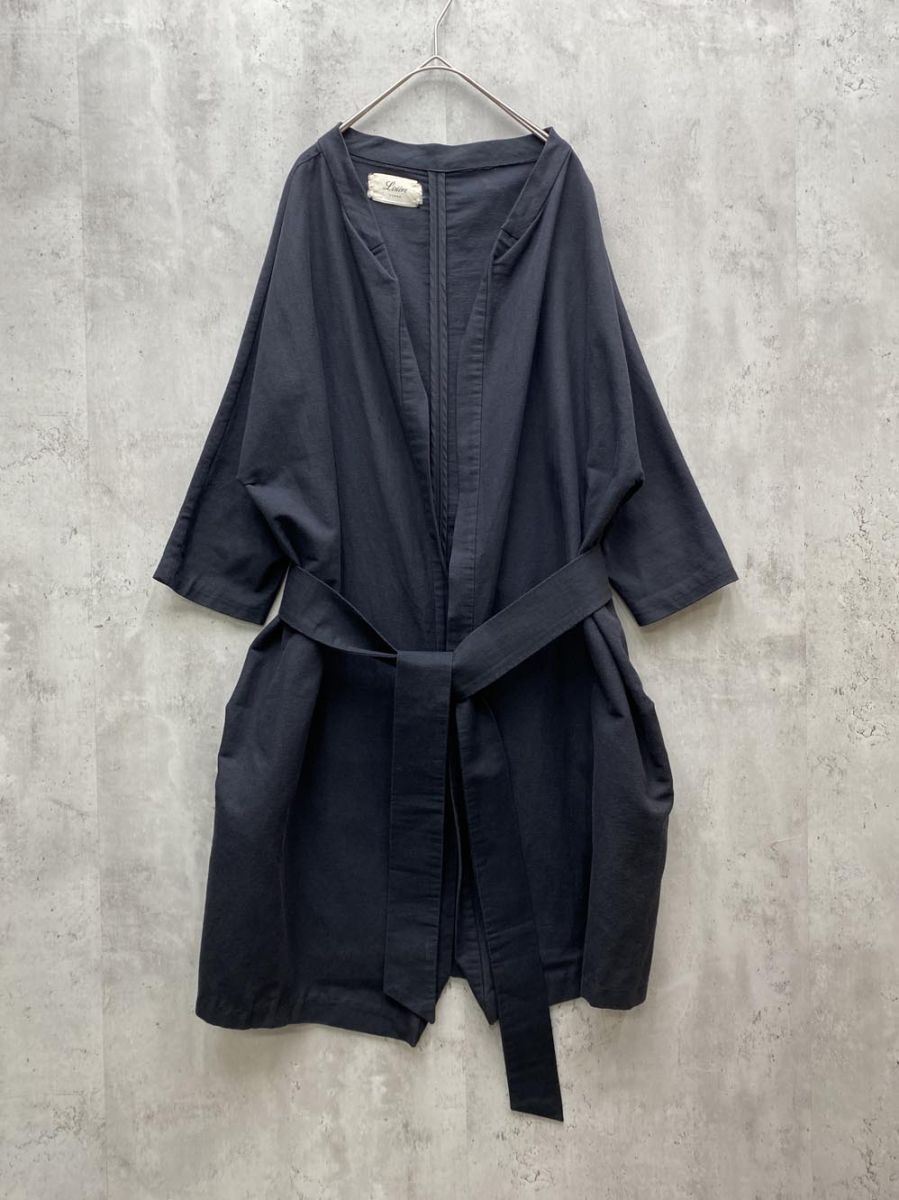 ゆうパケットOK Lisiere リジエール ノーカラー コート 黒 ■◇◎拍卖