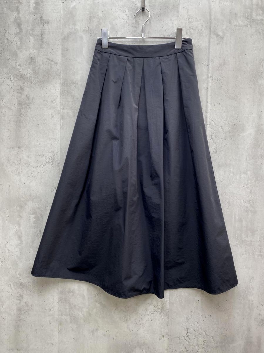 ゆうパケットOK OPAQUE オペーク 637-74009 ロング コットンナイロンダンプ フレアスカート 撥水&ウォッシャブル size38/M/黒 ■◆拍卖
