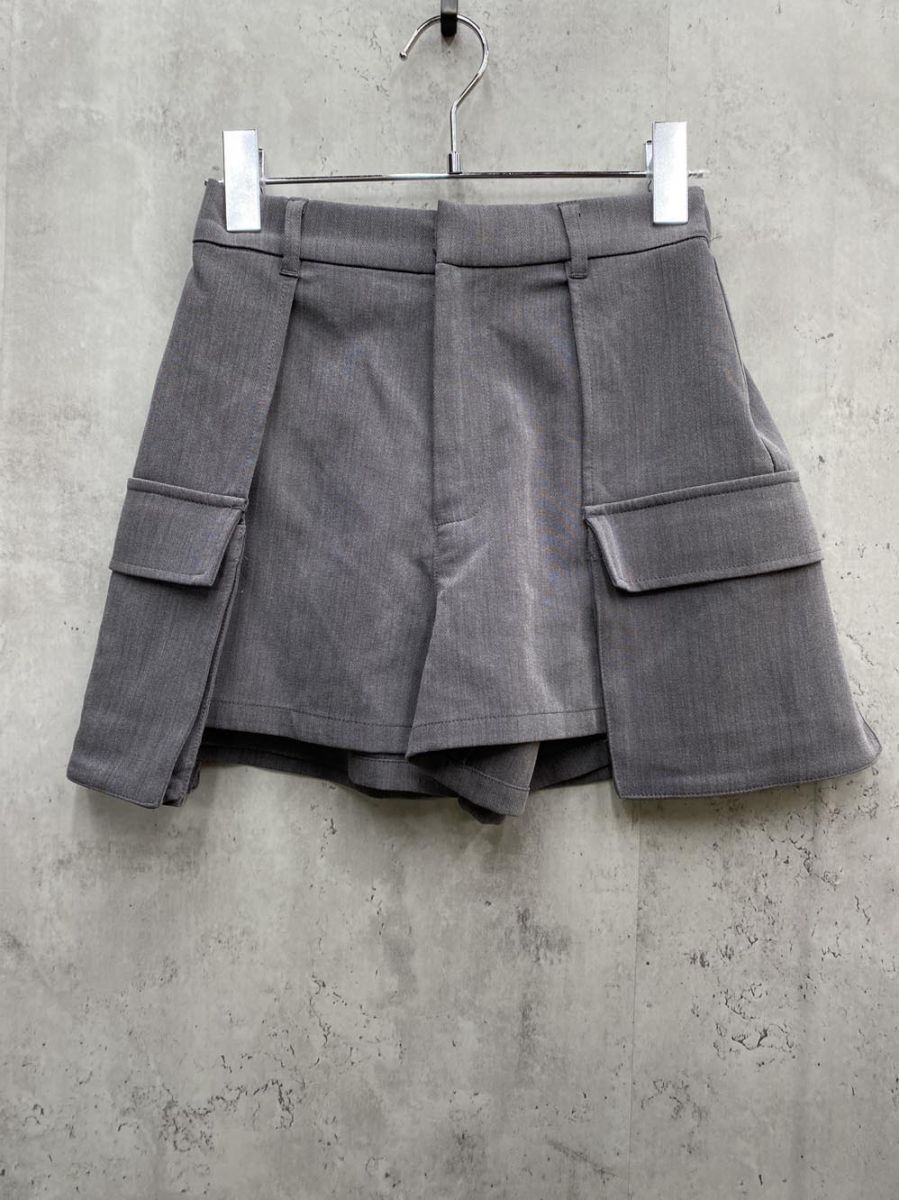 ゆうパケットOK chico チコ カーゴポケットミニスカパン スカート パンツ sizeF/グレー ■◇拍卖