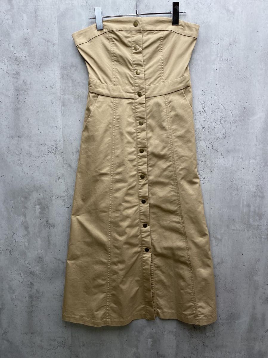 ゆうパケットOK Andemiu アンデミュウ サスペンダー付 AMRN1128MT Iライン ワンピース sizeF/茶 ■◇拍卖