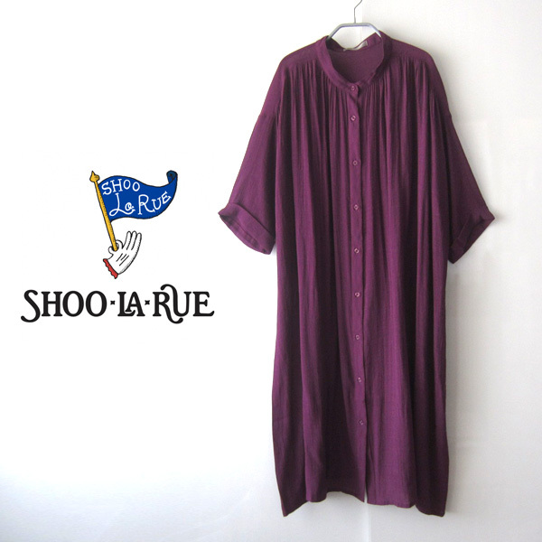 美品 SHOO LA RUE/シューラルー★ ゆったりサイズ 薄手ロングワンピース L拍卖