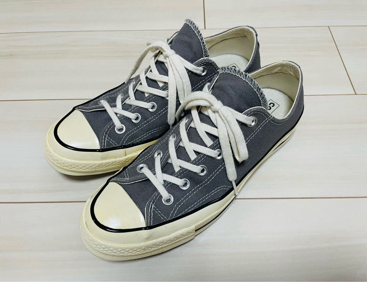美品 CONVERSE コンバース CHUCKTaylor チャックテイラー ct70 グレー us7.5 26cm VANS バンズ NIKE ナイキ ニューバランス拍卖