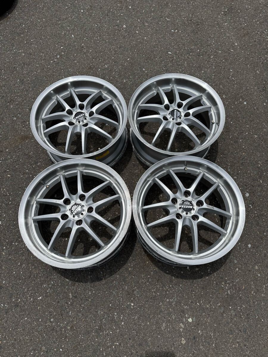 ROZZA PIAA 17インチ 7.5J 5穴PCD114.3オフセット+44 中古アルミホイール4本セット 拍卖