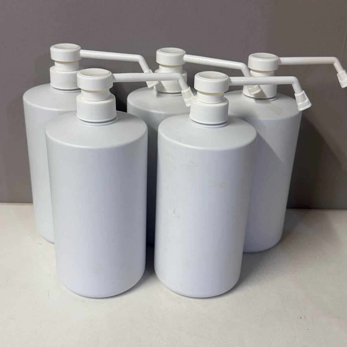 プラスチック ポンプボトル プラスチックボトル 5個セット 白 約1000ml拍卖