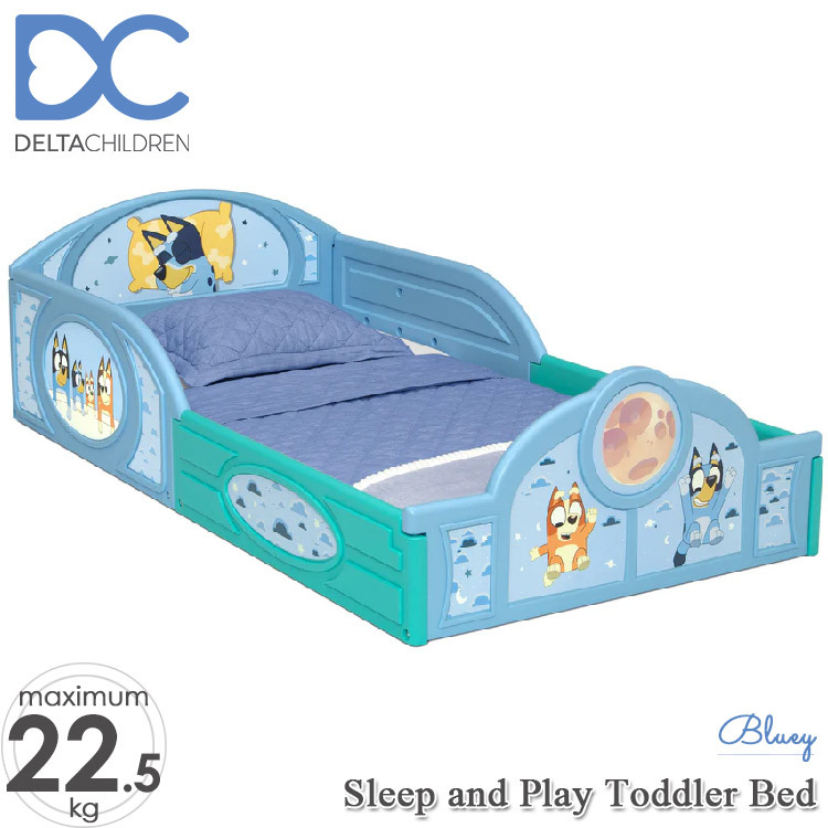 デルタ 子供用ベッド プレイスペース ディズニー ブルーイ 子ども用 トドラーベッド キッズ 幼児 子供部屋 DELTA Disney Bluey拍卖