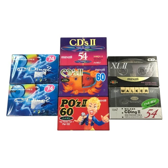 maxell/TDK カセットテープ ハイポジション 46分/54分/60分/74分 7本セット まとめ売り 中古 T1拍卖