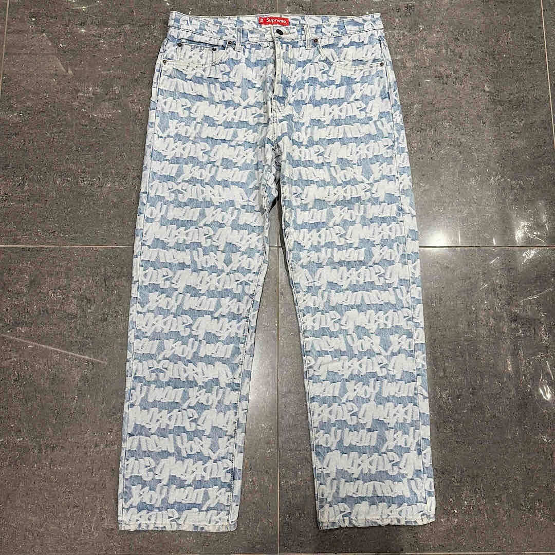 Supreme 22ss Fat Tip Jacquard Regular Jean SIZE-36 シュプリーム ファットティップジャカードレギュラージーンズ デニムパンツ拍卖