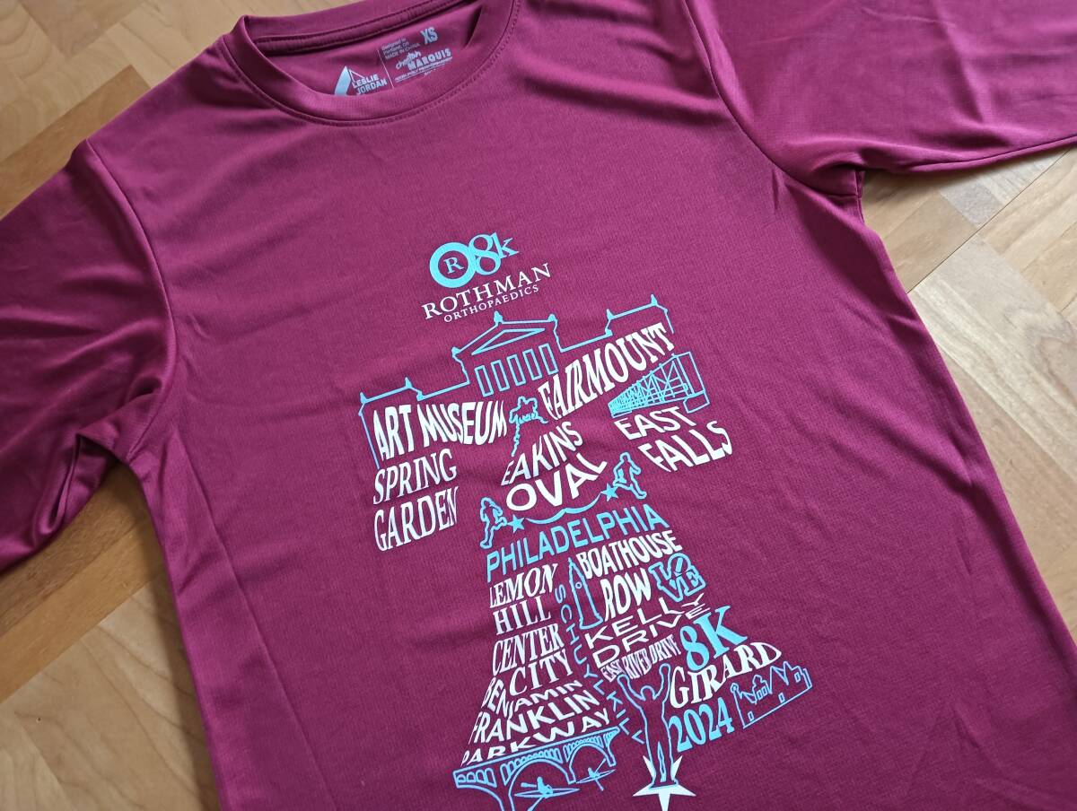 ★PHILADELPHIA MARATHON WEEKEND★長袖Tシャツ US:XSサイズ 深紅(ディープレッド) 新品・未使用 拍卖