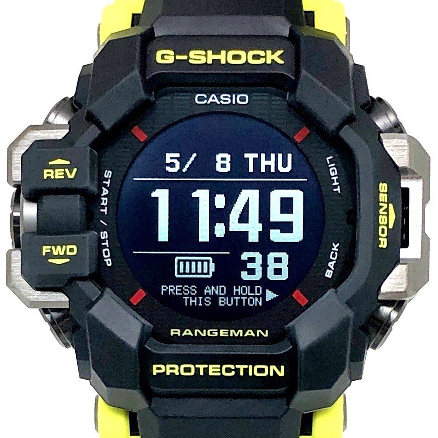G-SHOCK ジーショック 【ITHGVQHSOQDR】 GPR-H1000RY-1A9 RANGEMAN レスキューイエロー 6センサー GPS搭載 Bluetooth通信 2024年1月発売拍卖