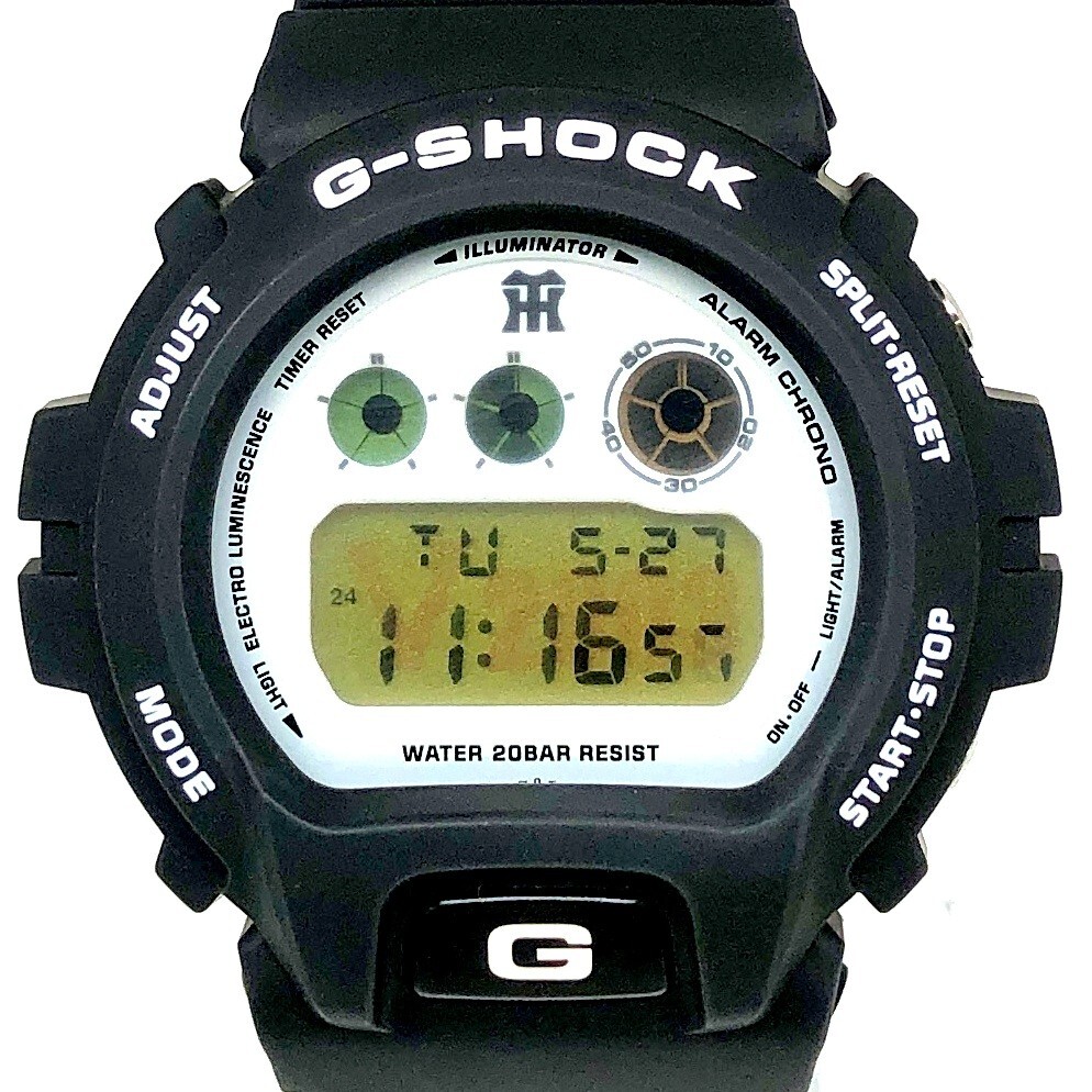 G-SHOCK ジーショック 【IT74254EFOMX】 DW-6900BHTGV-9 阪神タイガース 2003年 優勝記念 コラボモデル ブラック×ホワイト 2003年12月発売拍卖
