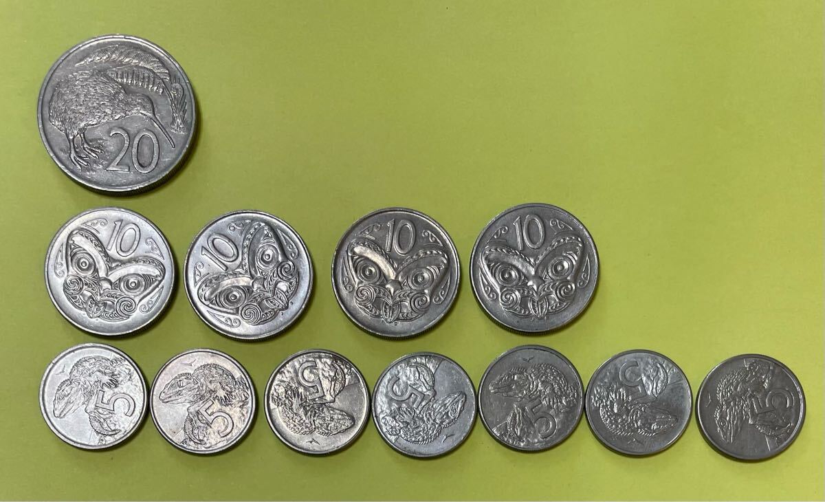 ニュージーランド硬貨3種類12枚セット 外国貨幣,海外コイン拍卖