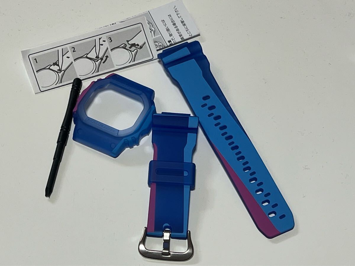 CASIO G-SHOCK ジーショック 純正パーツセットDWE-5600PR-2JR ばね棒 スケルトンブルー拍卖