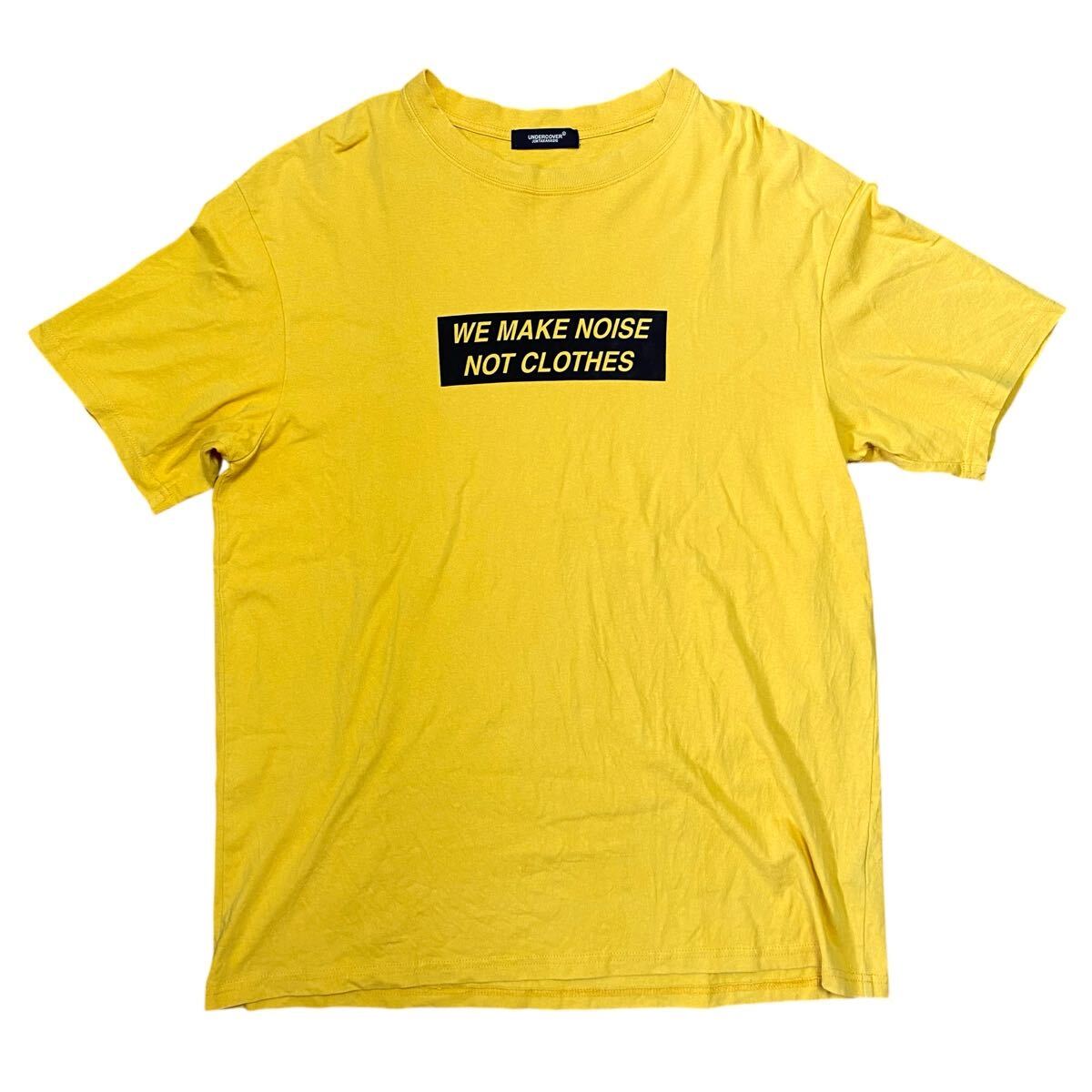【アンダーカバー UNDERCOVER we make noise not clothes スローガン Tシャツ 黄色 イエロー ボックスロゴ メンズ3 JUN TAKAHASHI】拍卖