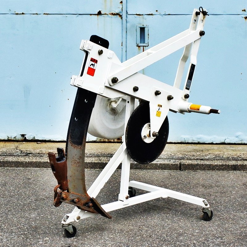 【富山】スガノ農機 PA1VK プラウ トラクター用 アタッチメント 白い農機 キャスター スタンド サブ ソイラー 土壌 改良 破砕 砕土 中古拍卖