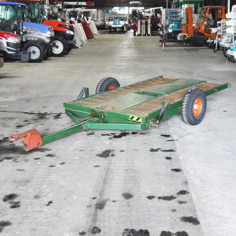 【新潟】コンバイントレーラー メーカー不明 シーソー式 中古 コンバイン 運搬 トレーラー 牽引 トラクター パーツ アタッチメント拍卖