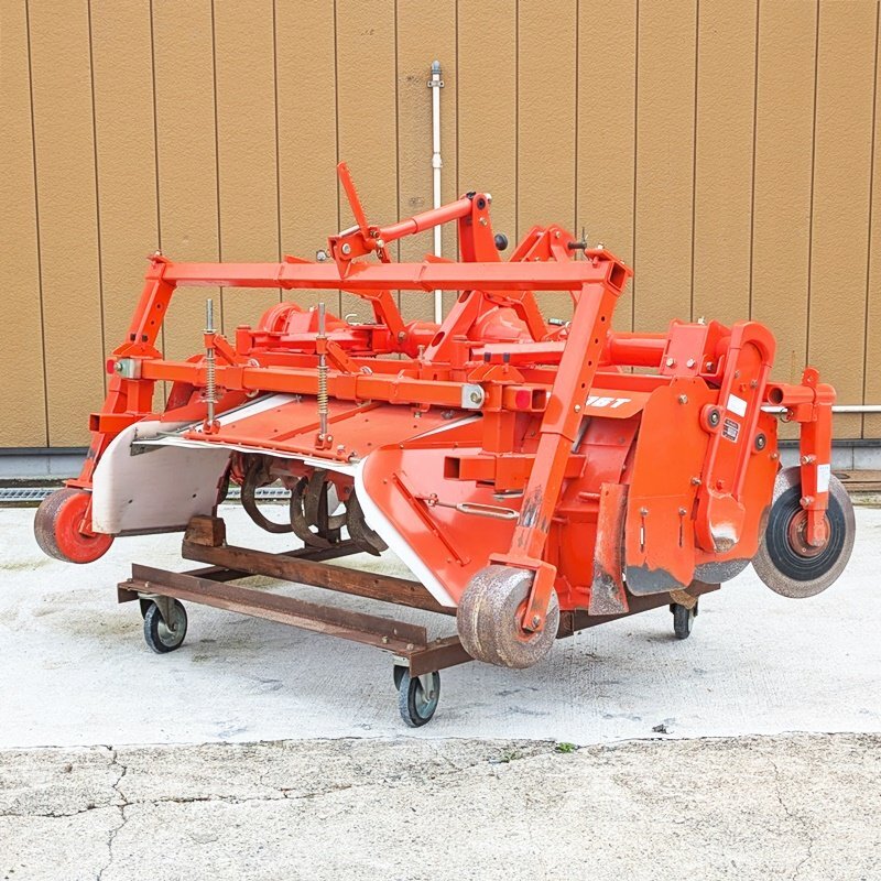【栃木】クボタ 超砕土成形ロータリ RT-416T 耕耘幅約1600㎜ サイドディスク 台車付き ロータリー 畦立て 畝成形 畦際処理 倉庫保管 中古拍卖