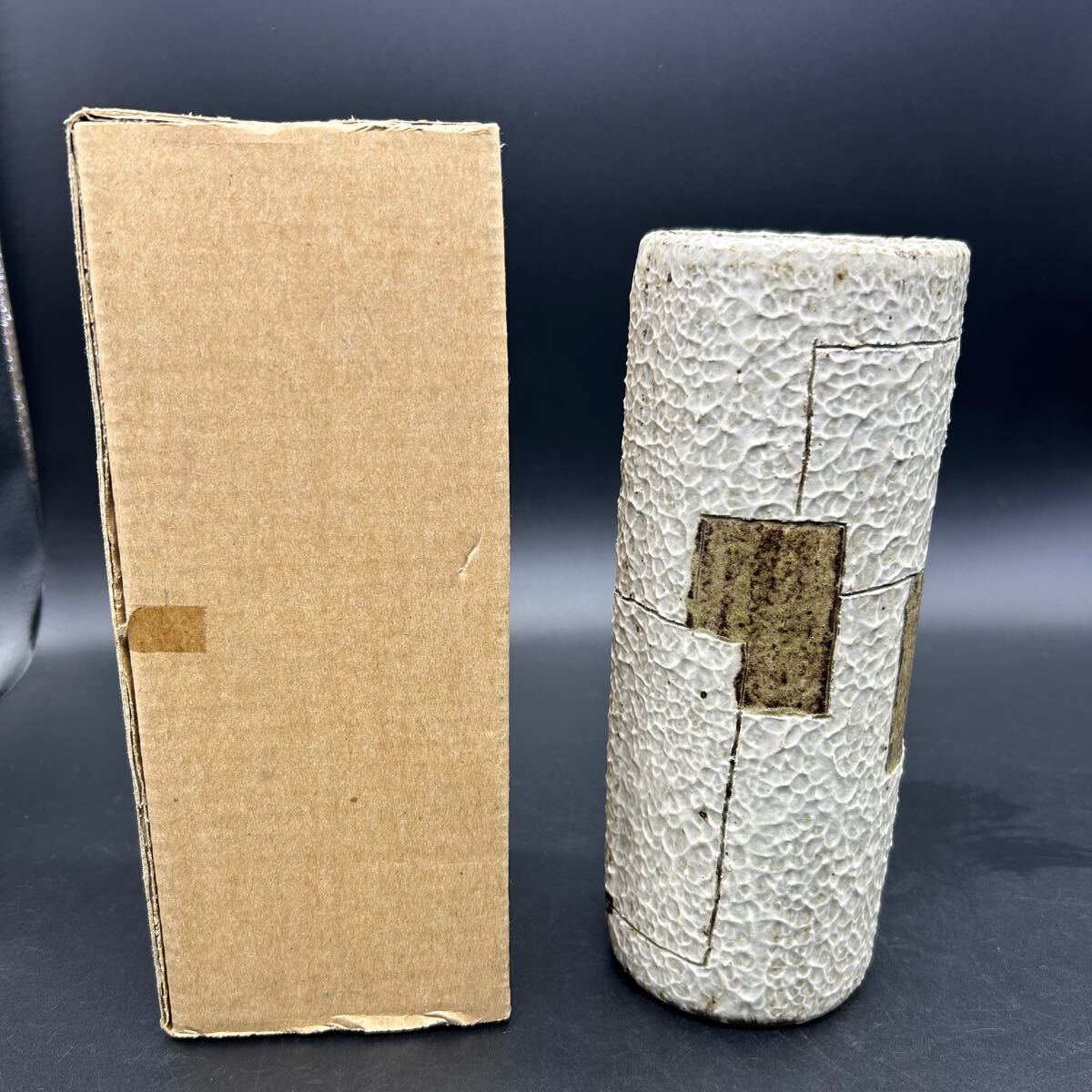 益子焼 花器 花瓶 花入 自由花 フラワーベース ネ9拍卖