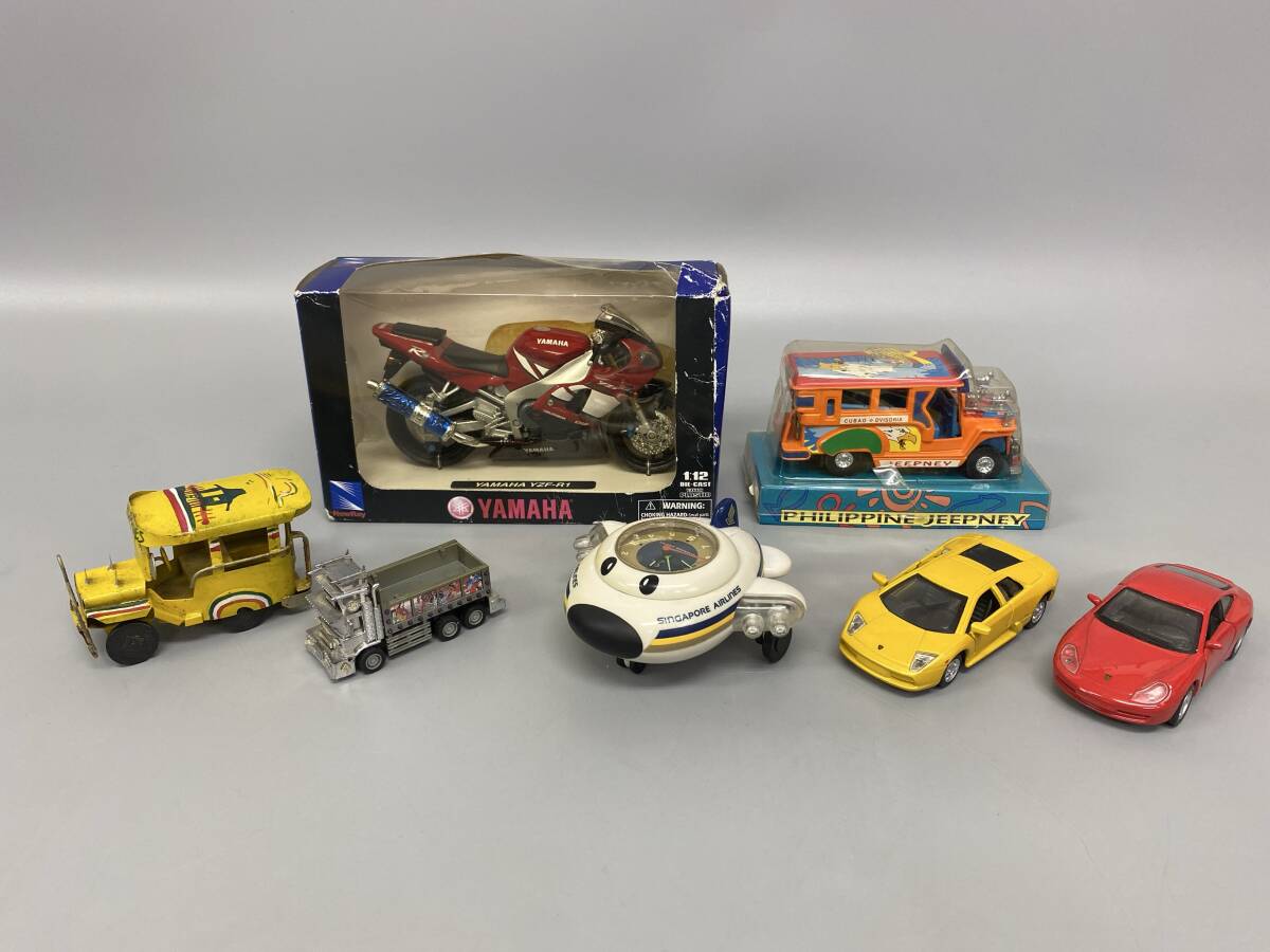 昭和レトロ ブリキ フィリピンバス ヤマハYZF-R1バイク MAISTOスーパーカー シンガポール飛行機 他 7点まとめて 中古現状品 【0429k-11】拍卖