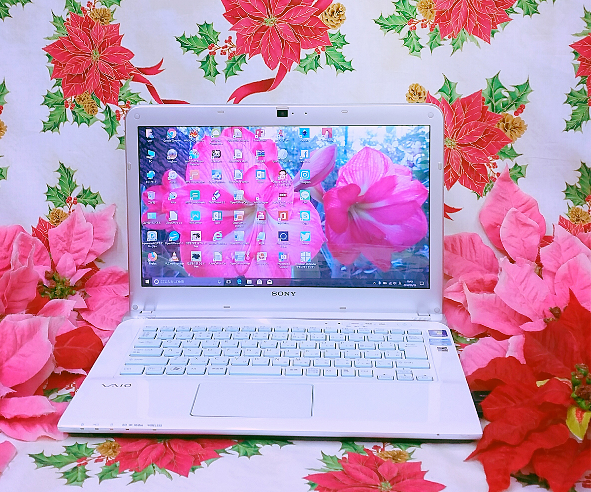 新型Window11搭載/新品マウス/3世代Core-i3/大人気SONY VAIOホワイト色/ソフト多数/テレワーク可能/新品SSD256G/高速8GB/DVD焼き/オフィス拍卖