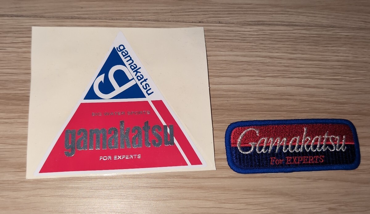 【当時物】がまかつ シール+ワッペン ロゴ 釣り拍卖